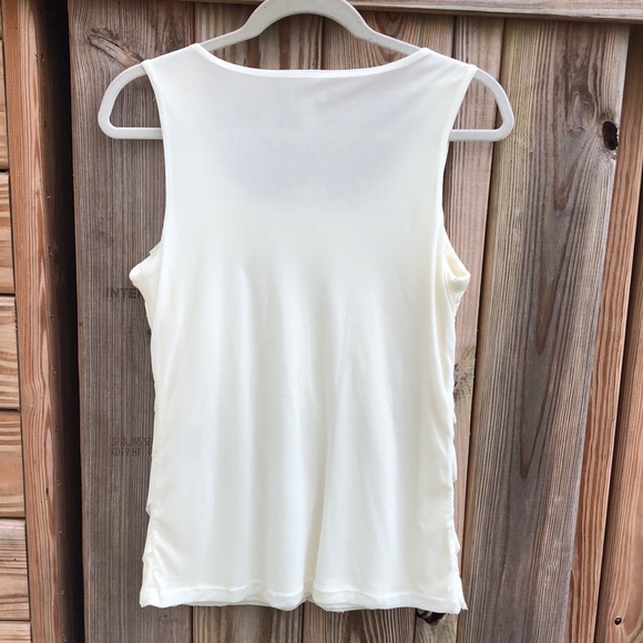 NWT! - CHICO’S Angled Mesh Tank Top - Ecru - Picture 5 of 7